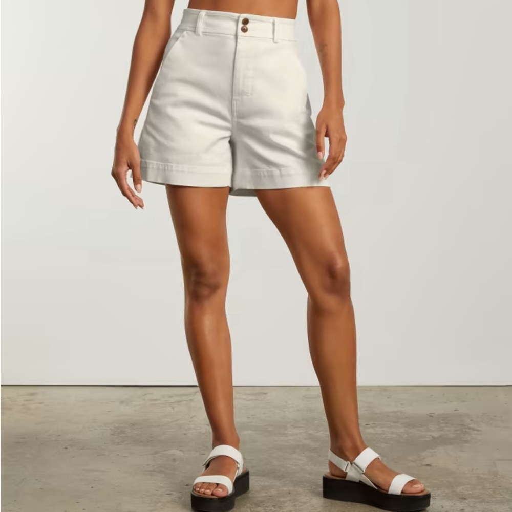 Brand New EVERLANE The Way-High® Twill Short  Size 6